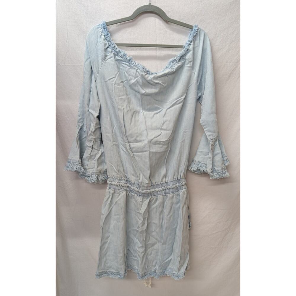 Ramy Brook Esie Off-Shoulder Dress/Romper Washed Denim XS - Picture 5 of 5